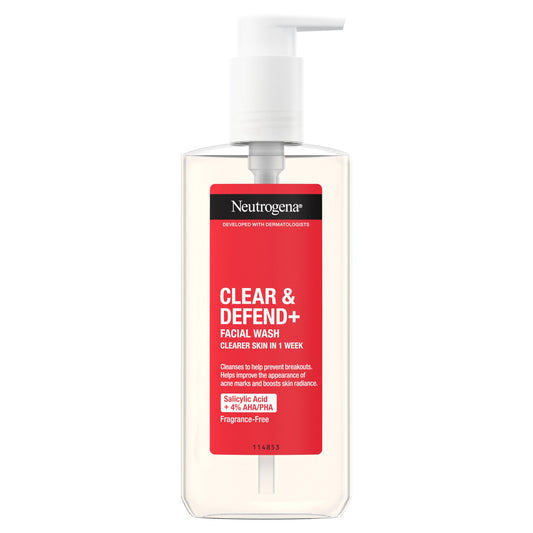 Neutrogena Clear & Defend Plus Facial Wash 200ml GOODS Sainsburys   