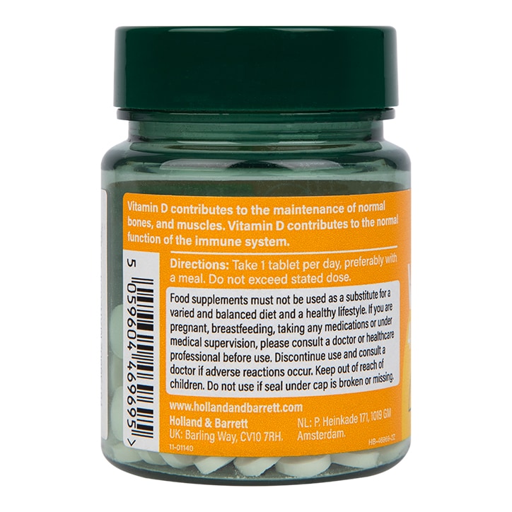 Holland & Barrett Vitamin D 3000 I.U. 75ug 120 Tablets Vitamin D Holland&Barrett   