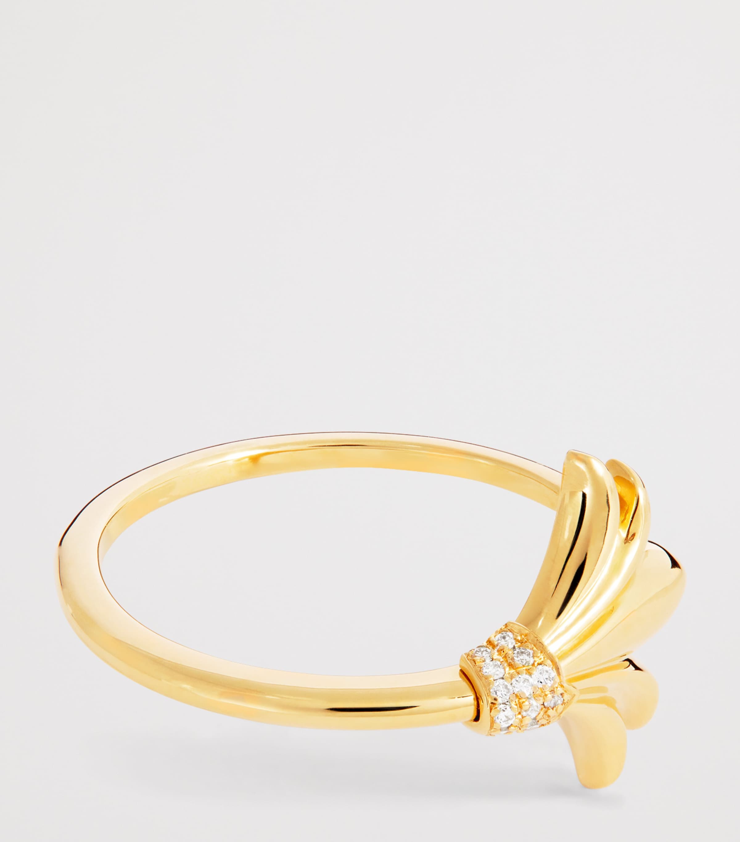 L'Atelier Nawbar Mini Yellow Gold and Diamond Psychedeliah On A Vine Ring, UK version