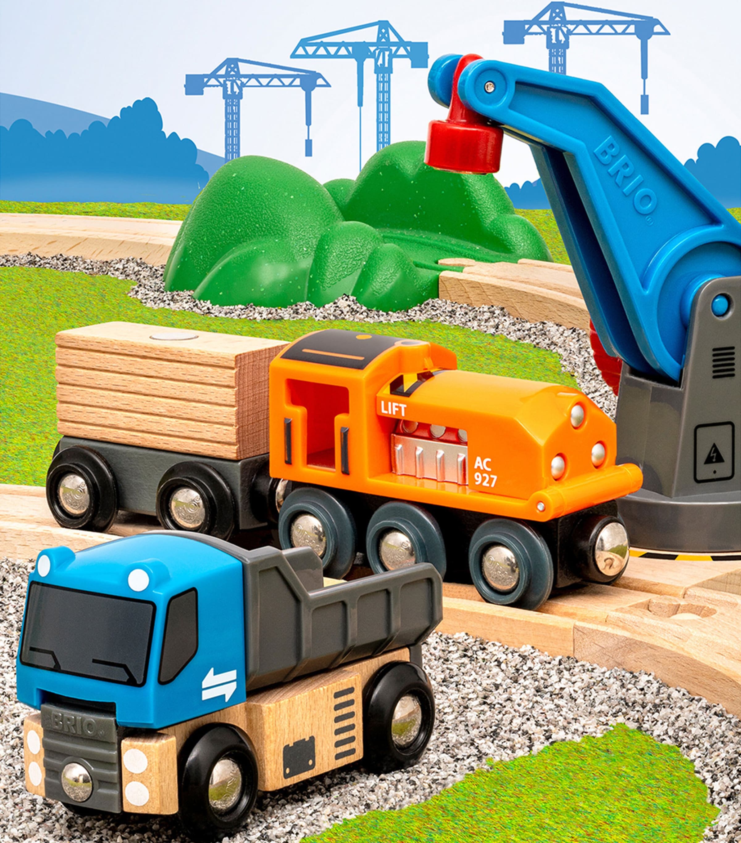 Brio Starter Lift & Load Set wooden railway toy - British product