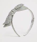 Il Gufo Stripe Bow headband, UK version
