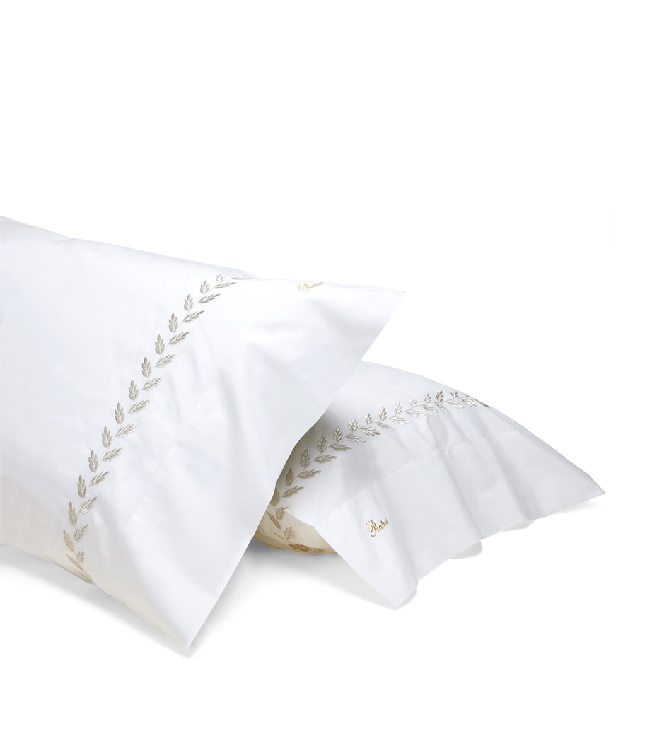 Pratesi embroidered standard pillowcase 50x90cm, imported from the UK