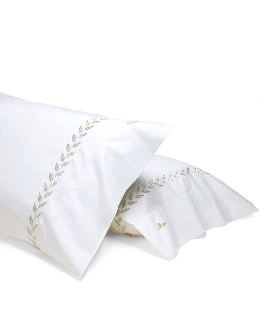 Pratesi embroidered standard pillowcase 50x90cm, imported from the UK