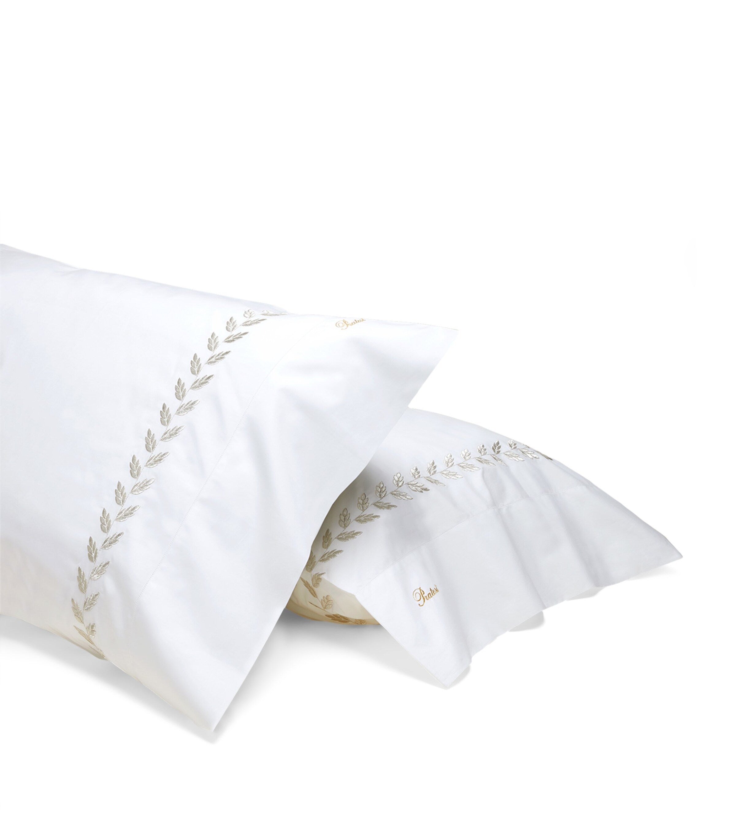 Pratesi embroidered standard pillowcase 50x90cm, imported from the UK