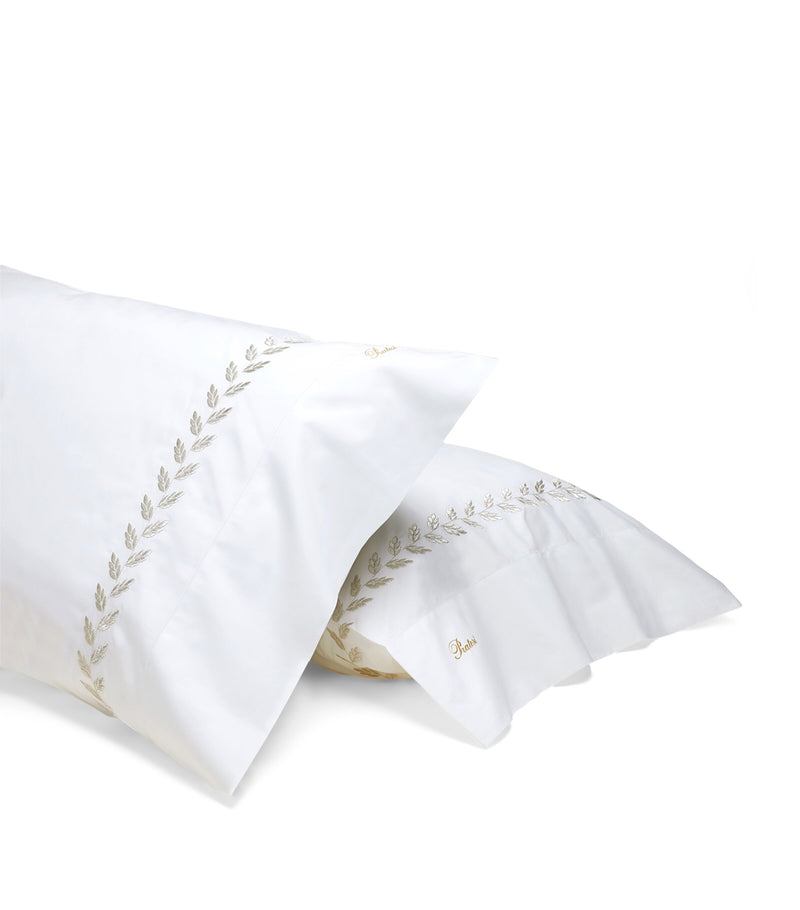 Pratesi embroidered standard pillowcase 50x90cm, imported from the UK