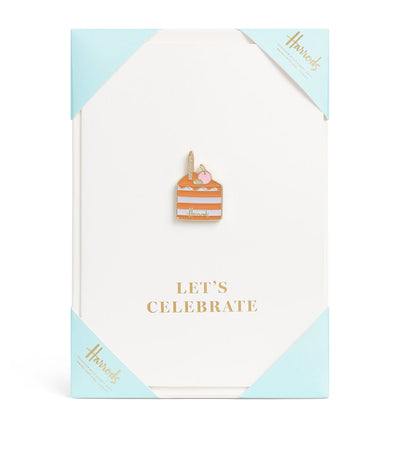 Harrods Harrods Cake Pin Badge Greeting Card- Buy online at McGrocer