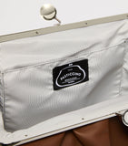 Weekend Max Mara Pasticcino large leather clutch bag with clasp - British product