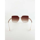 SVNX oversized square sunglasses in crystal sand, imported from the UK