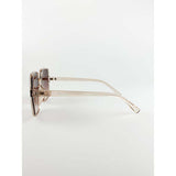 SVNX oversized square sunglasses in crystal sand, imported from the UK
