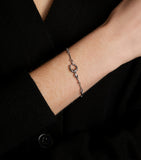 Astrid & Miyu rhodium-plated hardware chain bracelet, imported from the UK