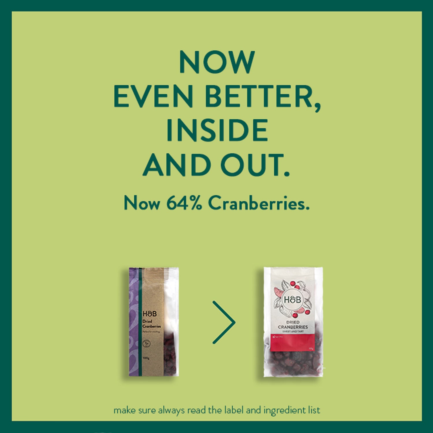 Holland & Barrett dried cranberries 120g, UK version