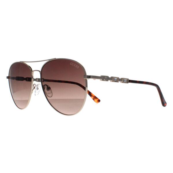 Guess silver gradient aviator sunglasses, imported from the UK