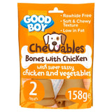 Good Boy Chewables Medium Chicken Bones Rawhide Free Dog Treats 2 Pack Dog Food & Accessories ASDA   