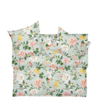 Floral Oxford Pillowcase with Hand-Illustrated Botanicals, 50cm x 75cm
