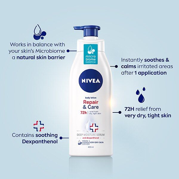 NIVEA Repair & Care 72h Body Lotion for Very Dry Skin 400ml GOODS Superdrug   