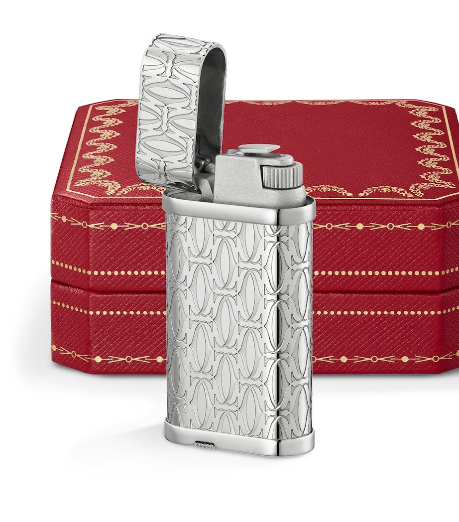 Cartier Palladium Double C de Cartier Lighter - British product