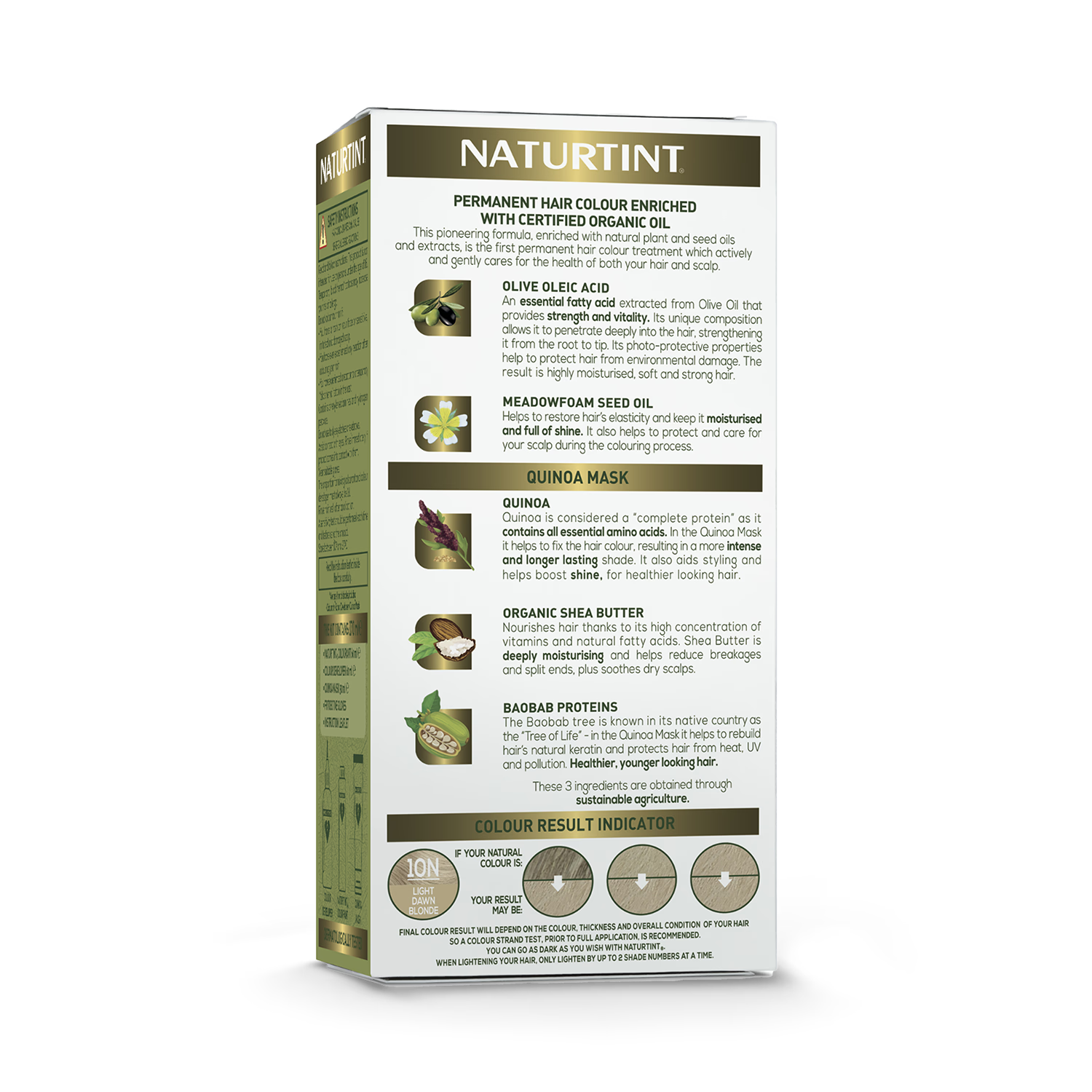 Naturtint permanent hair colour 10N Light Dawn Blonde, imported from the UK