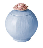 VILLARI porcelain rose-topped sugar bowl (British brand)