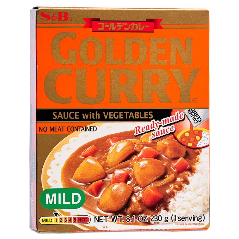S&B Golden Curry sauce with vegetables mild, UK version