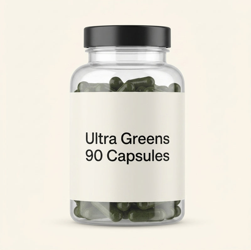 Holland & Barrett Ultra Greens supplement 90 capsules, UK version