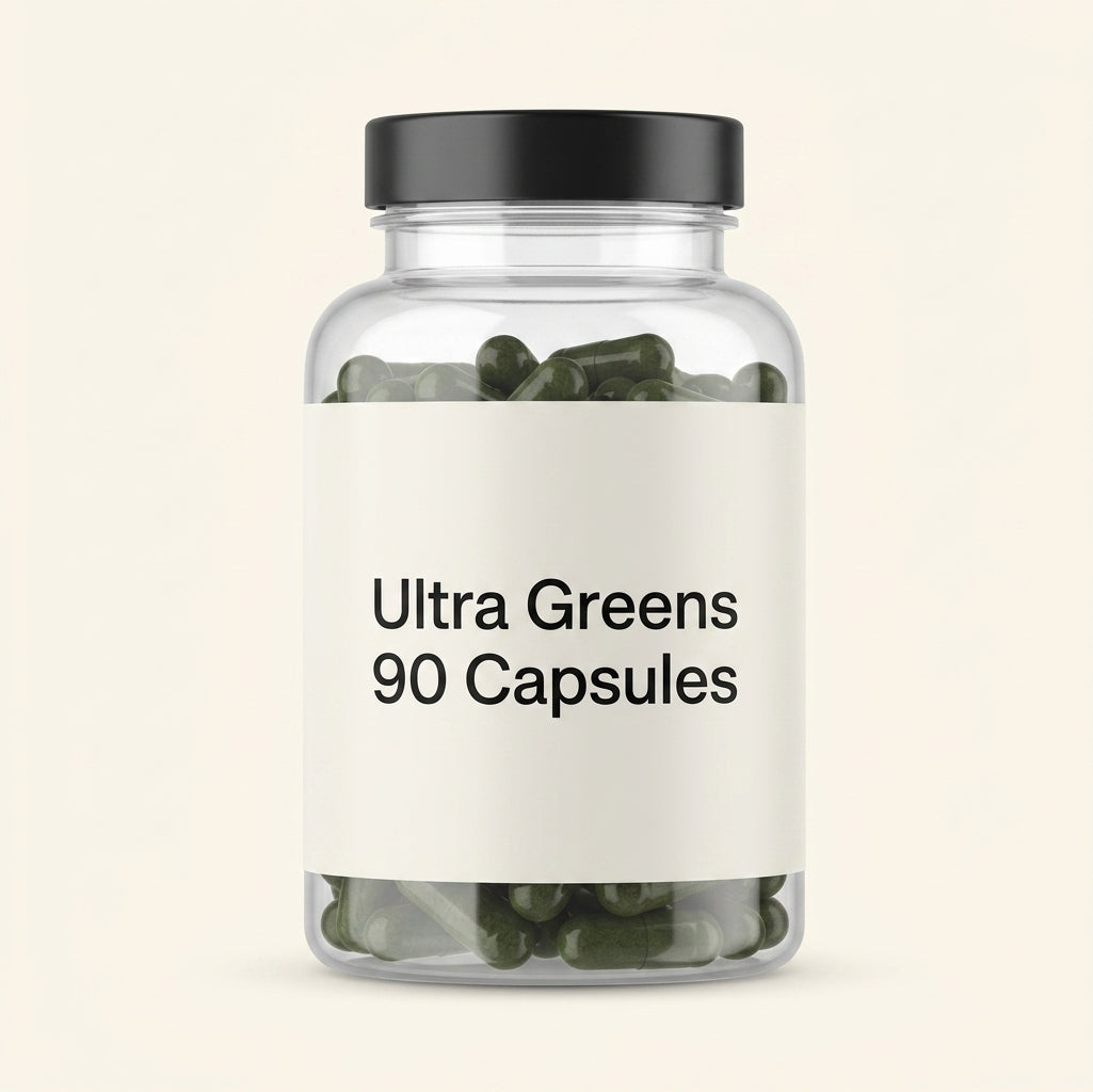 Holland & Barrett Ultra Greens supplement 90 capsules, UK version