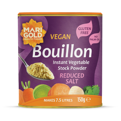 Poudre de bouillon de légumes suisse Marigold sel réduit 150g
