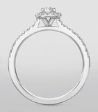 Boodles vintage engagement ring platinum diamonds, UK version