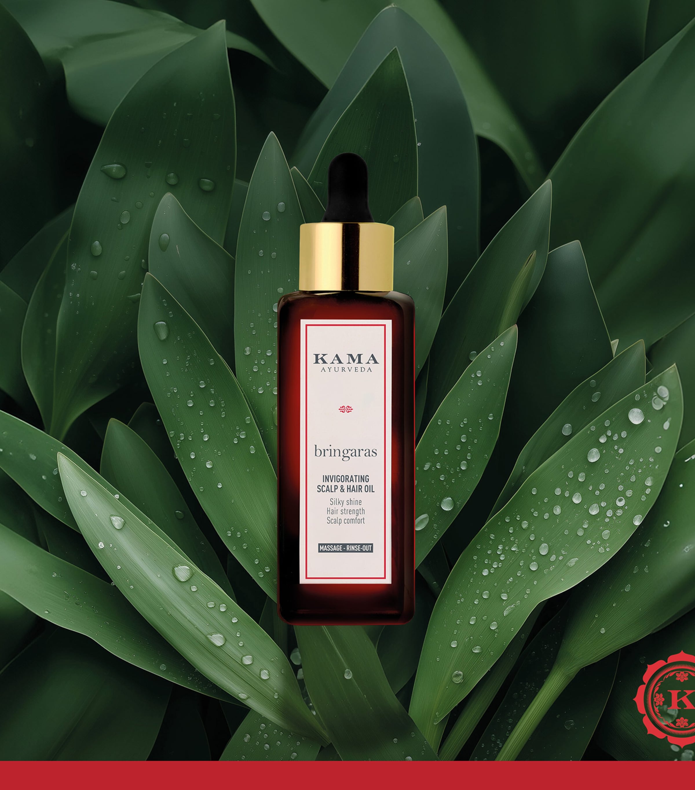 Kama Ayurveda Bringaras invigorating scalp and hair oil 100ml, UK version