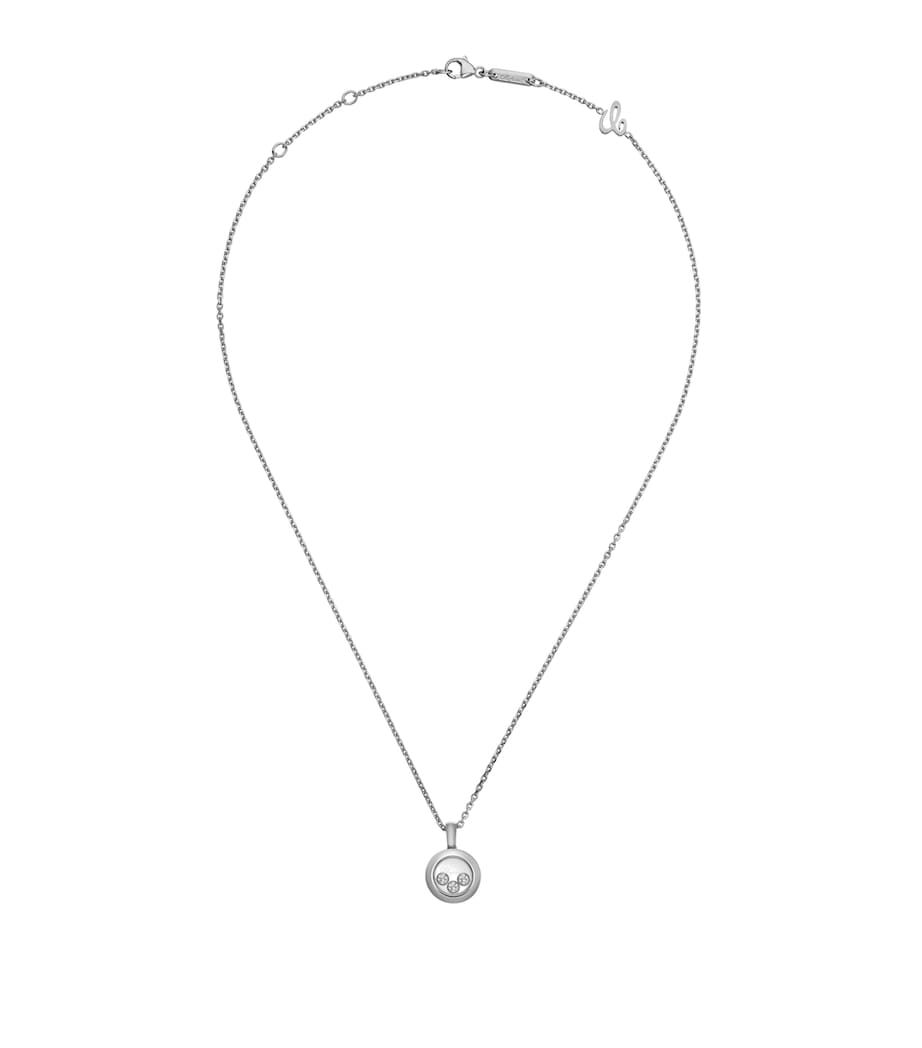 Chopard white gold Happy Diamonds pendant necklace (British brand)