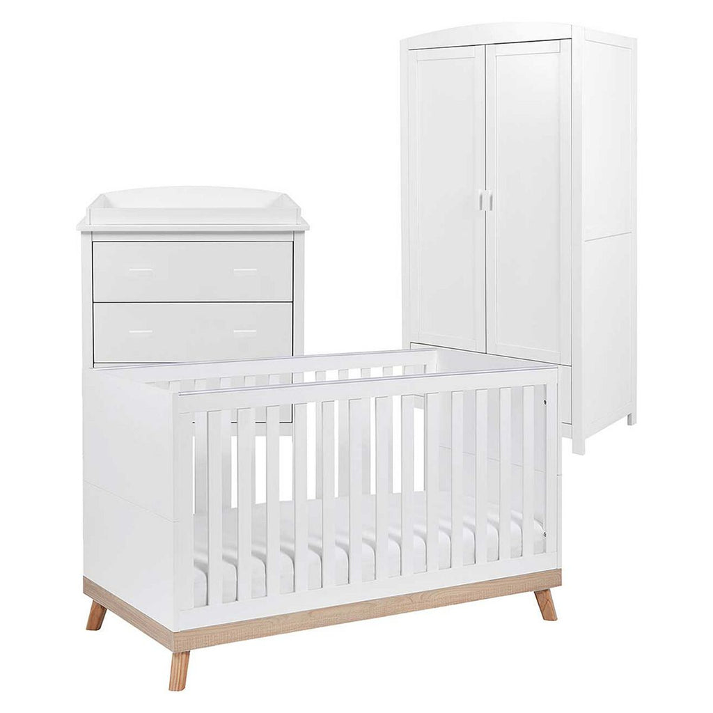 Babymore Mona 3 Piece Room Set - White