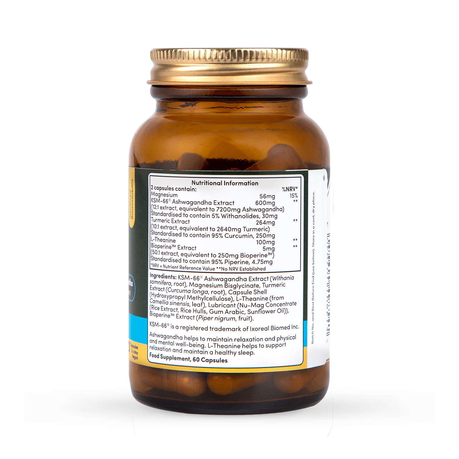Holland & Barrett Expert Calm Ashwagandha 60 capsules, UK version