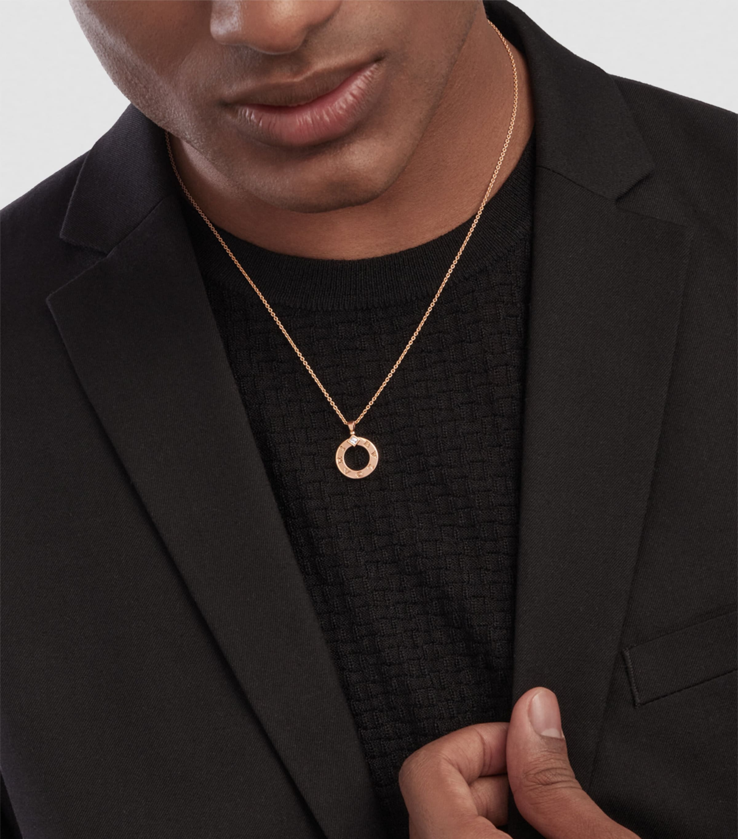 Bvlgari rose gold diamond necklace, imported from the UK