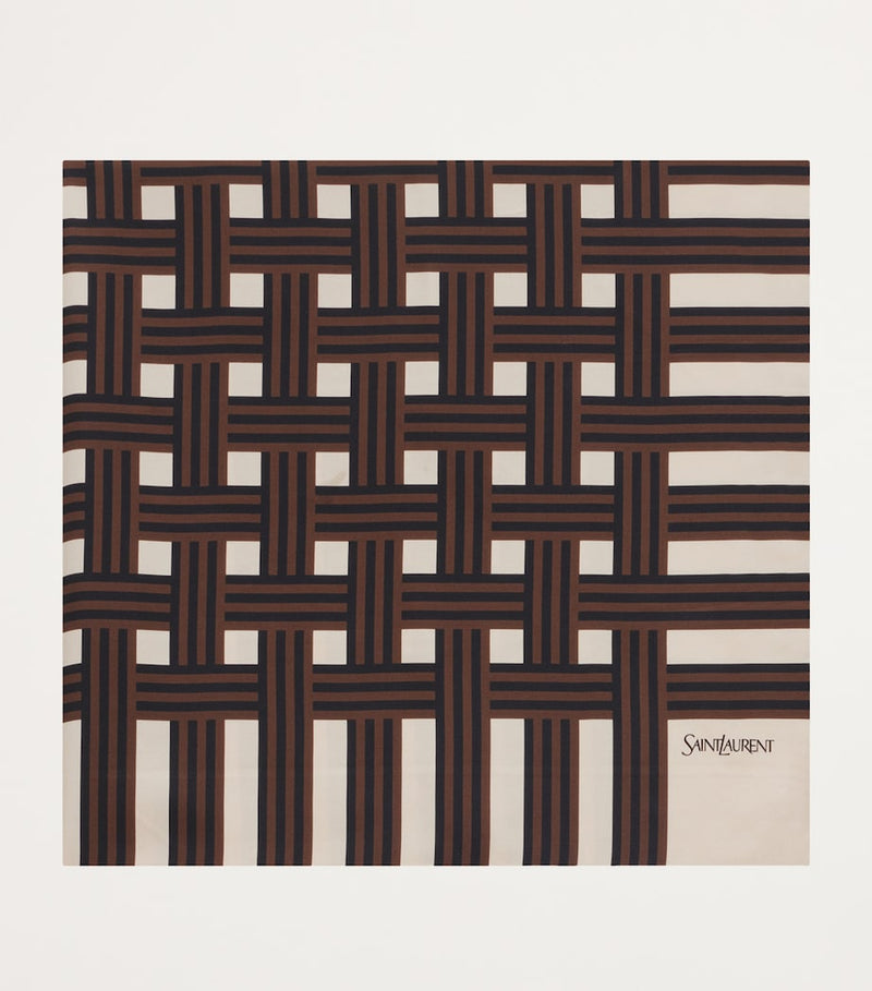 Saint Laurent silk printed scarf 90cm - British product