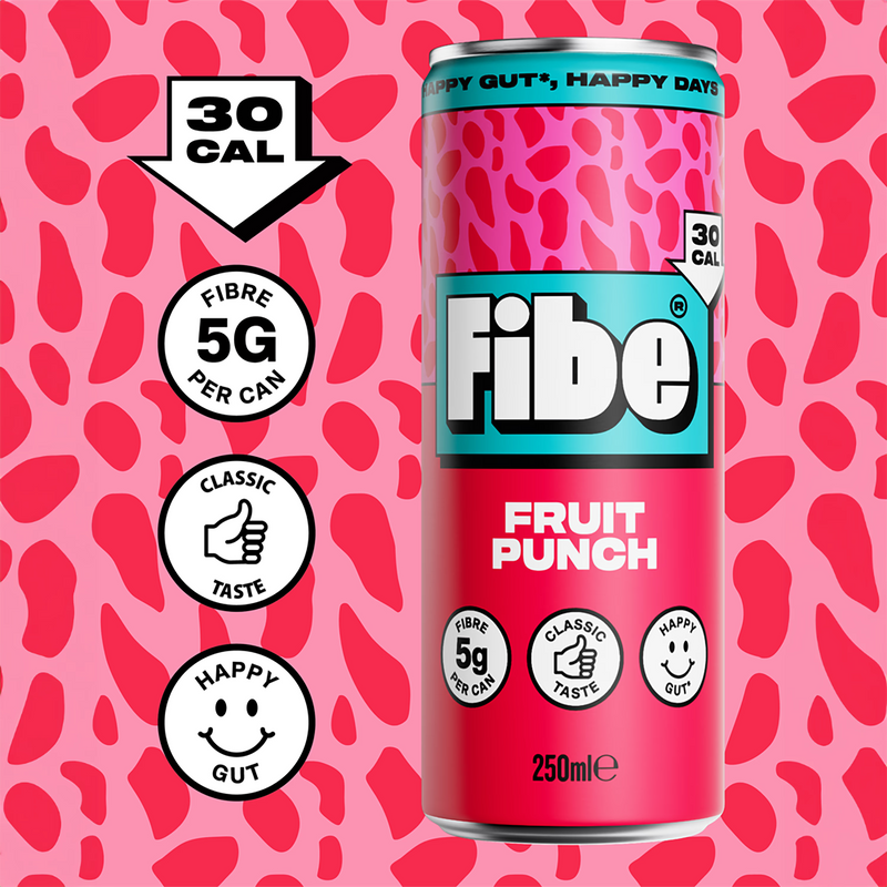Fibe soda fruit punch 250ml (British brand)