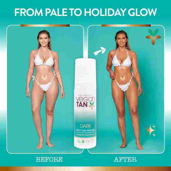 VeganTan self tan mousse dark 150ml, imported from the UK