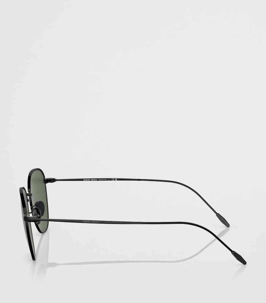 Giorgio Armani rounded square sunglasses metal frame, UK version