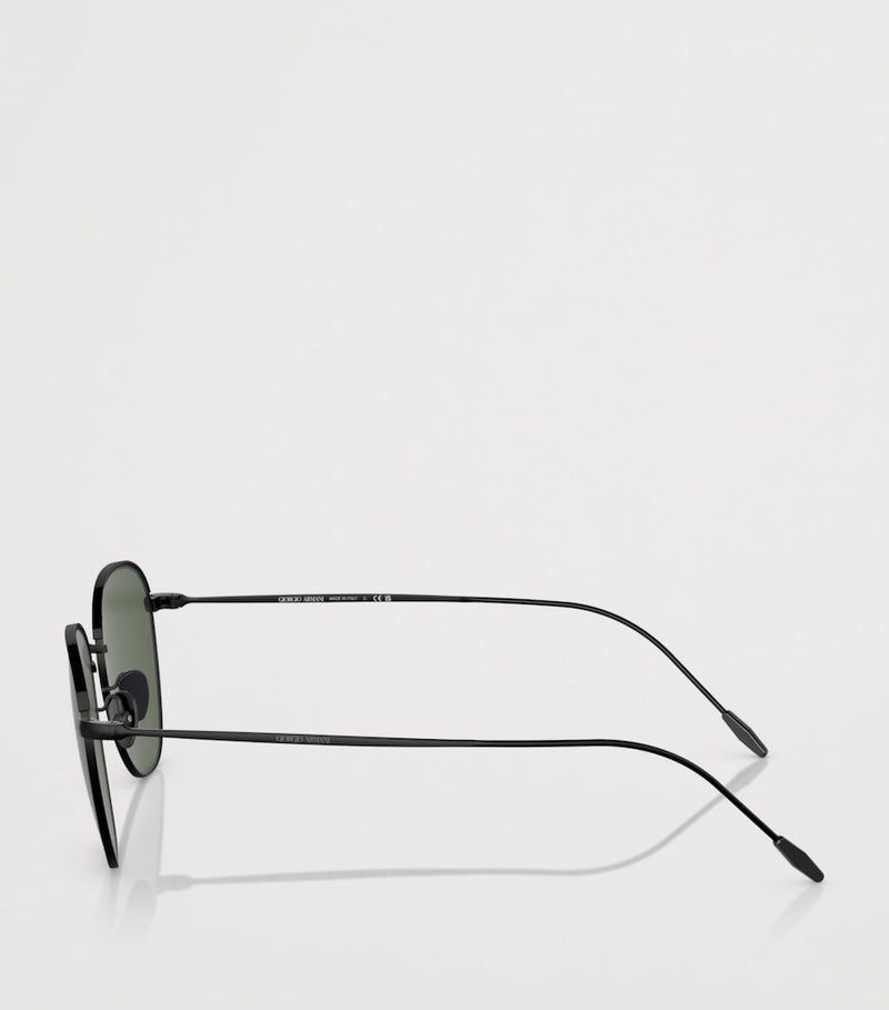 Giorgio Armani rounded square sunglasses metal frame, UK version