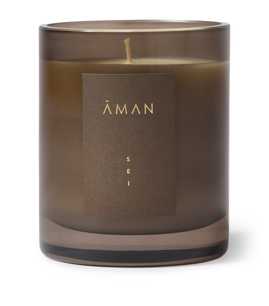 AMAN cedarwood and sage scented candle 250g - British product