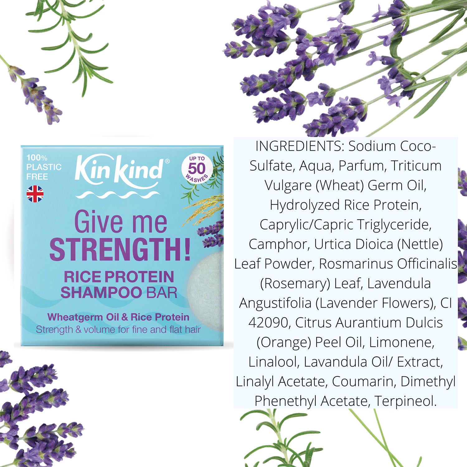 KinKind rice protein shampoo and conditioner bar set 90g - British product