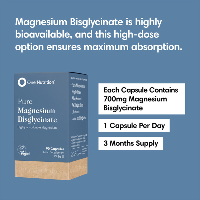One Nutrition magnesium bisglycinate 90 capsules (British brand)