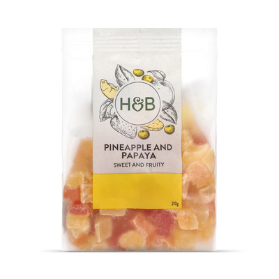 Holland & Barrett Holland & Barrett Pineapple Papaya Chunks Dried Fruit 210g- Buy online at McGrocer