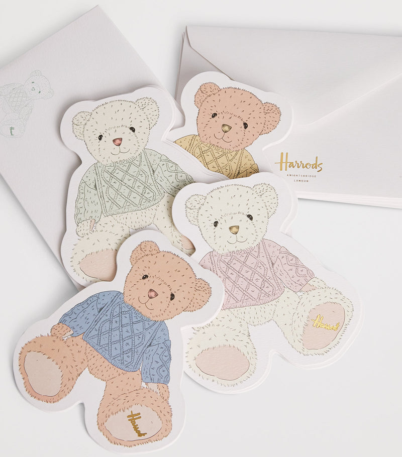 Harrods bear notecards set of 12, UK version