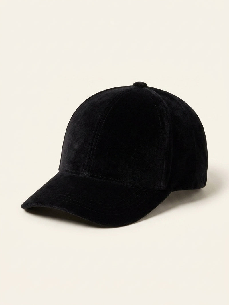 Prada velvet baseball cap with triangle logo (British brand)