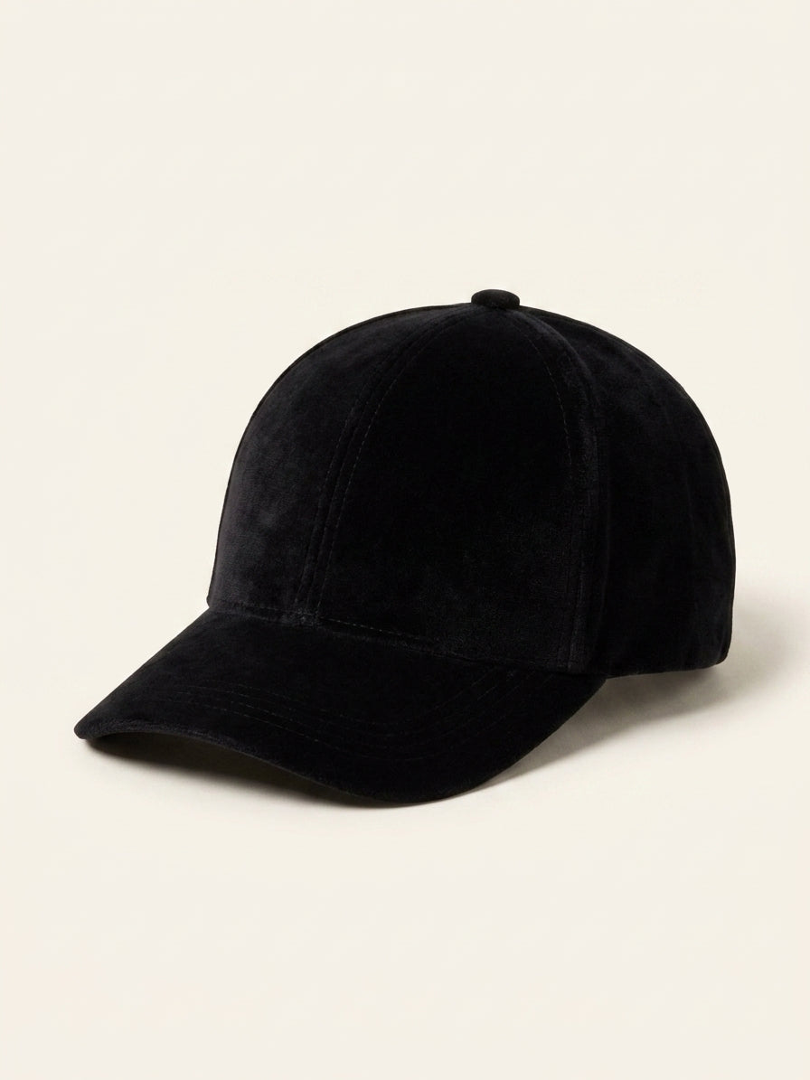 Prada velvet baseball cap with triangle logo (British brand)