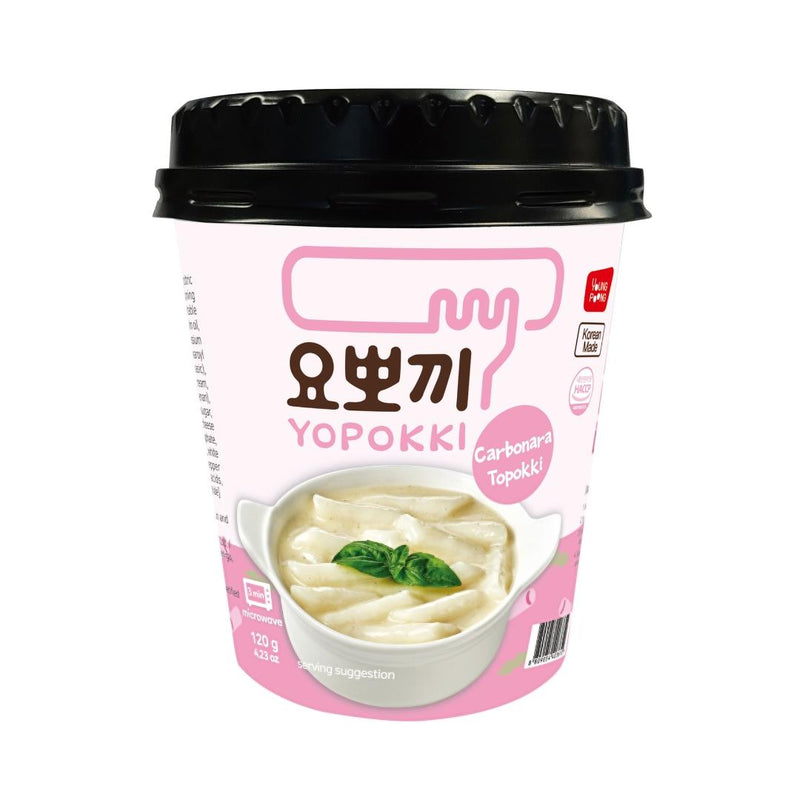 Young Poong Yopokki carbonara topokki rice cake cup - British product