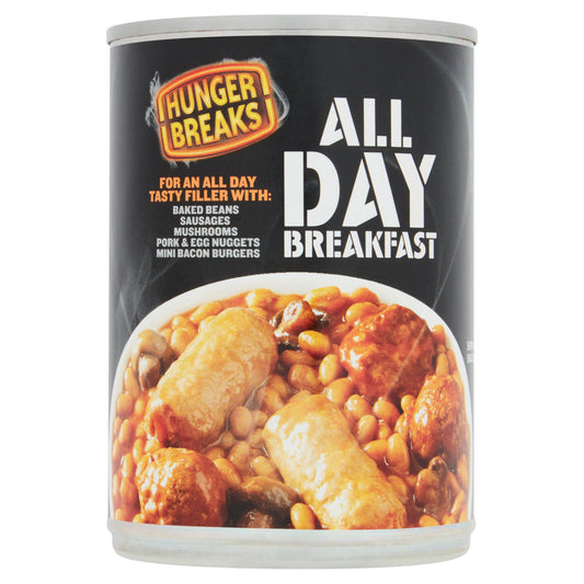 Hunger Breaks All Day Breakfast 395g Baked beans & canned pasta Sainsburys   