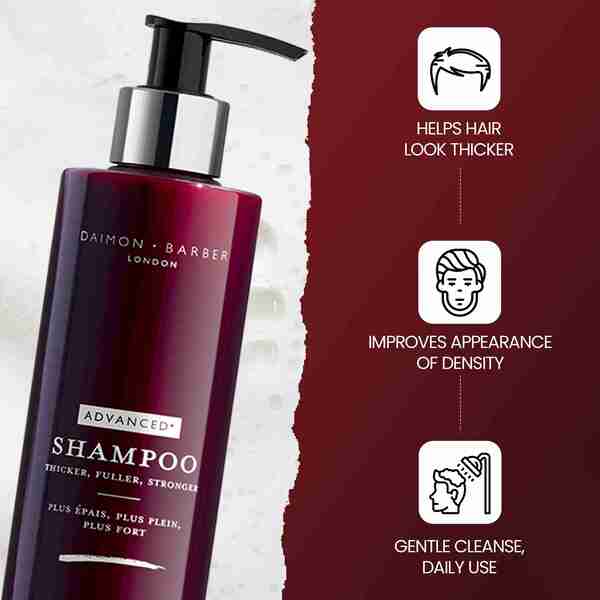 Daimon Barber Advanced Plus Thicker Hair shampoo 280ml - British product