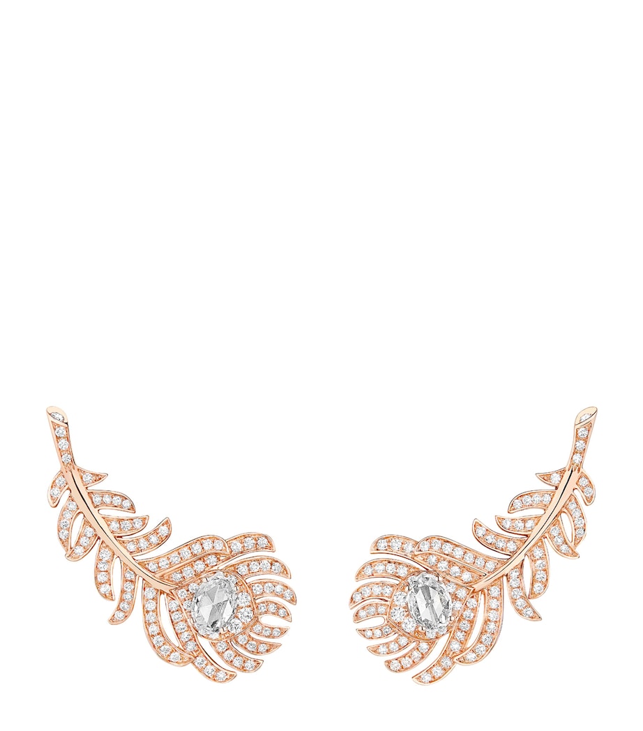 Boucheron rose gold Plume de Paon ear clips (British brand)