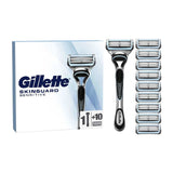 Gillette SkinGuard Sensitive Men’s Razor 1 Handle 10 Blade Refills GOODS Boots   