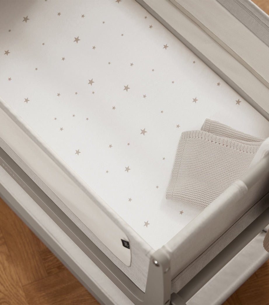 Snüz crib fitted sheets pack of 2 star print - British product